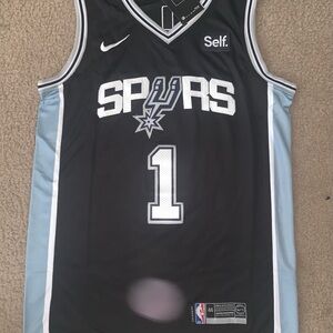 Victor Wembanyama Nike Black and Gray San Anontio Spurs Jersey